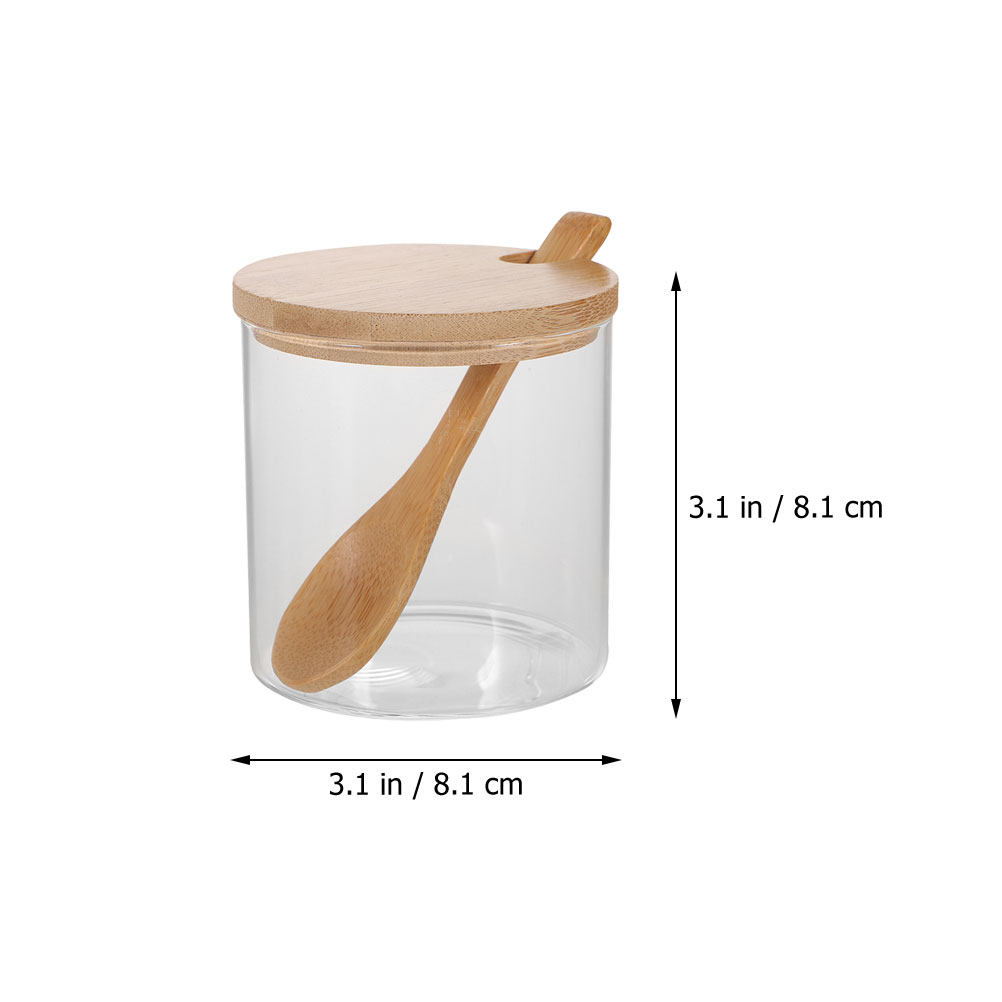 2Sets Clear Glass Seasoning Co - Food Storage Jars With Lids 评论和价格