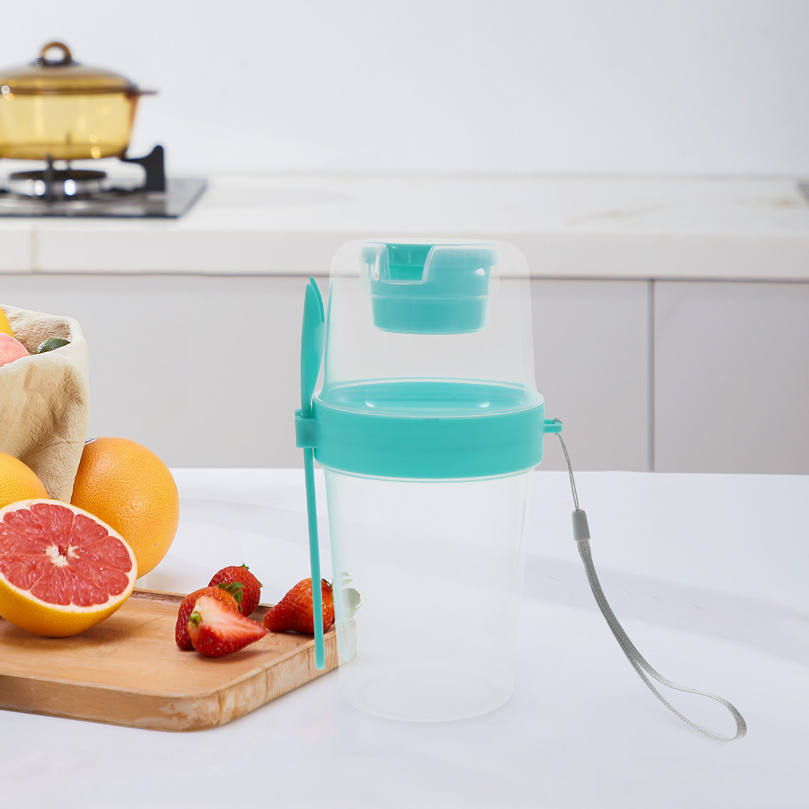 1Set Portable Salad Cup Double - Airtight Cereal Jar 评论和价格