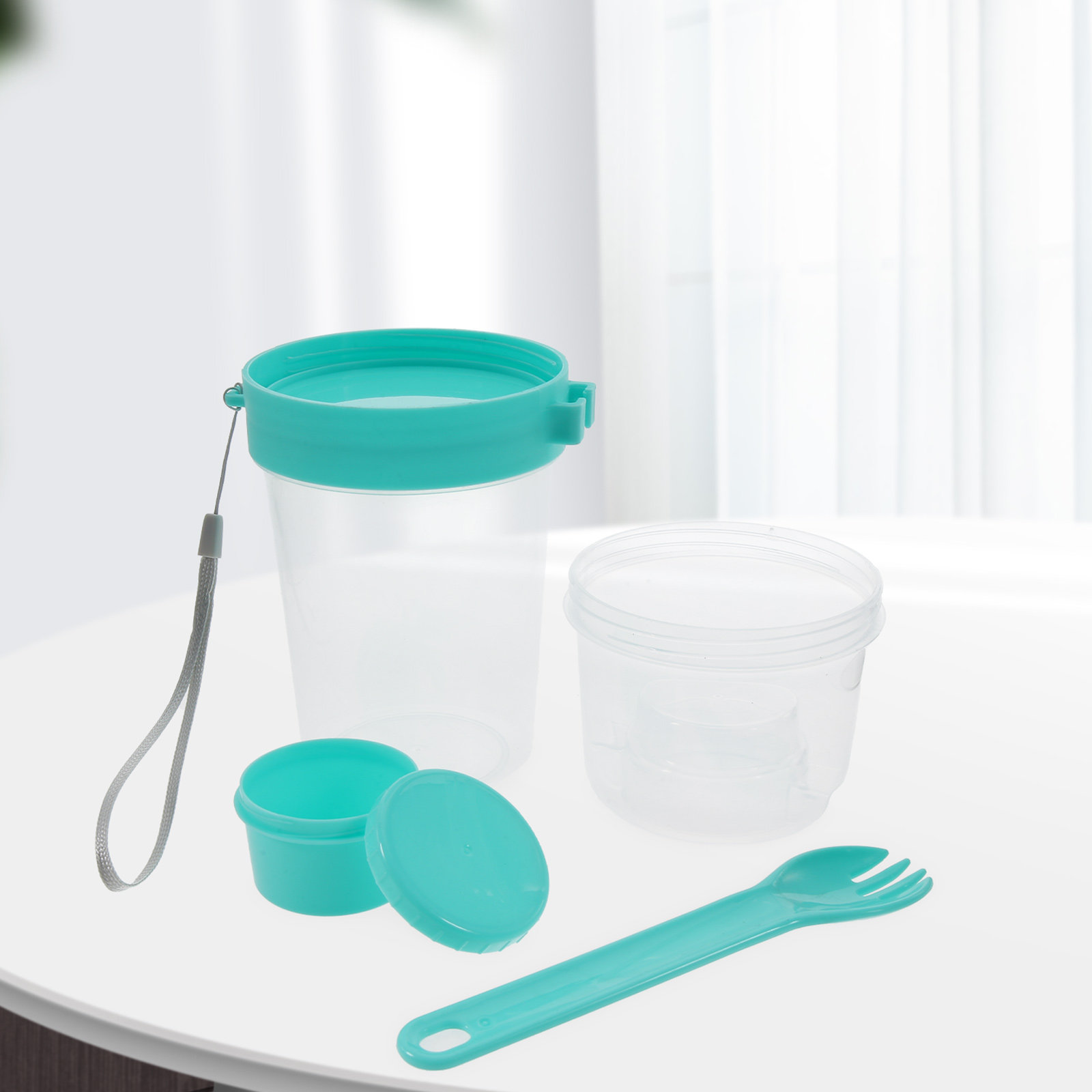 1Set Portable Salad Cup Double - Airtight Cereal Jar 评论和价格