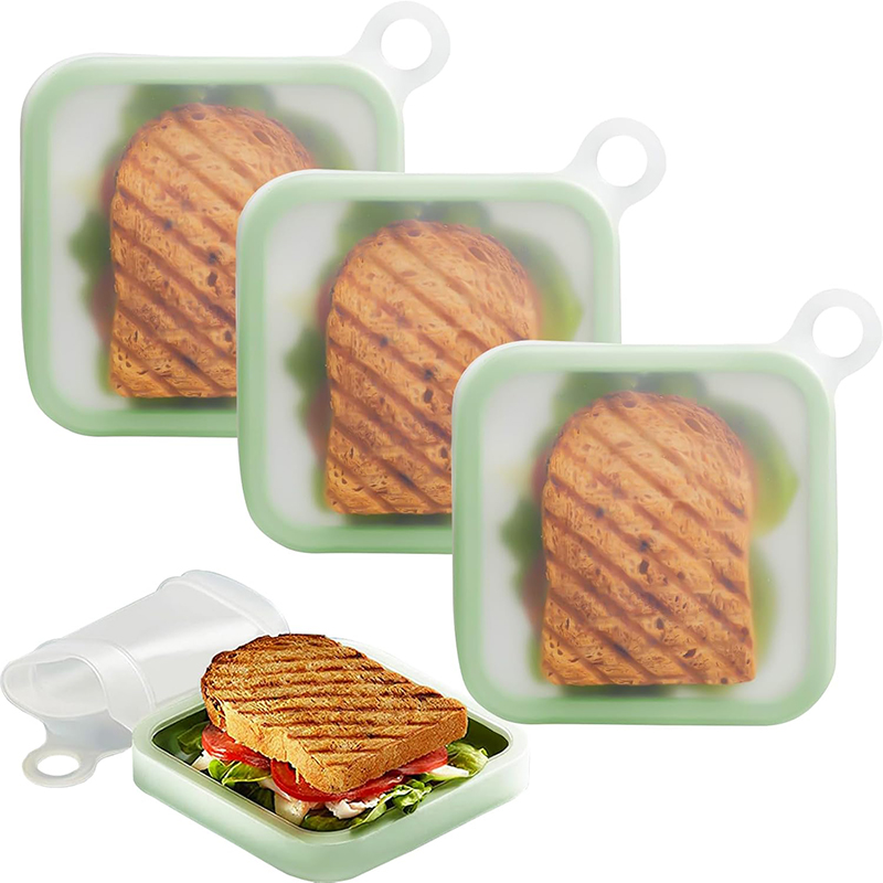 Silicone Sandwich Toast Bento  - Food Storage Keep Warm 评论和价格