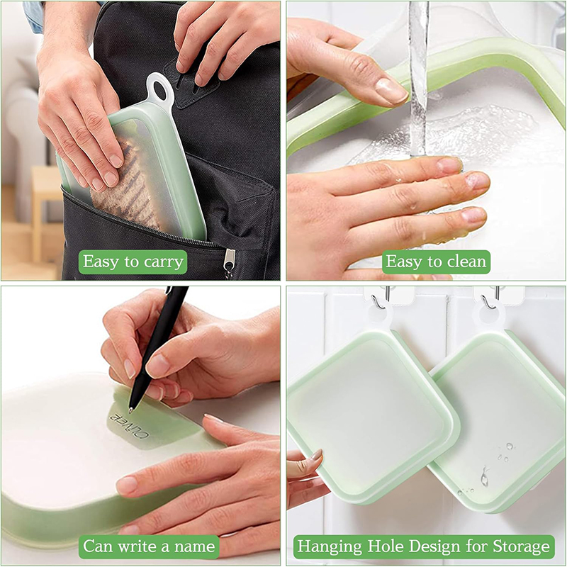 Silicone Sandwich Toast Bento  - Food Storage Keep Warm 评论和价格