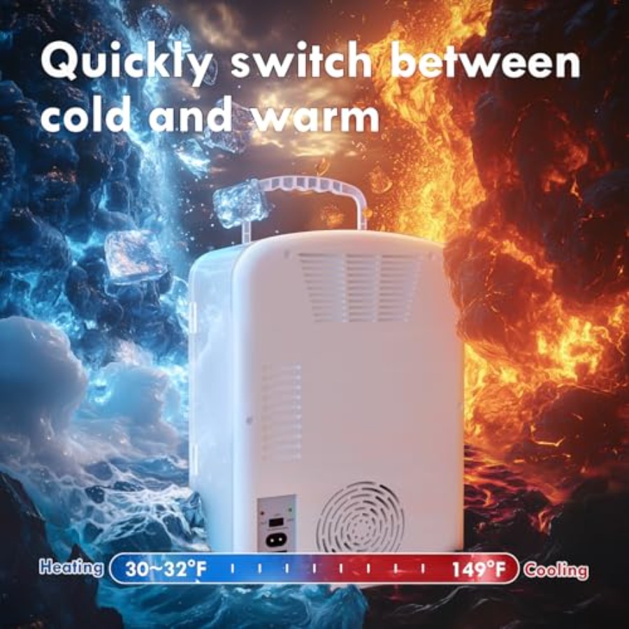 9L Mini Fridge for Bedroom Car - Portable Food Warmer 评论和价格